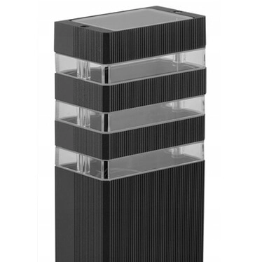 Metalowa lampa ogrodowa SLP8007 nowoczesna outdoor czarna