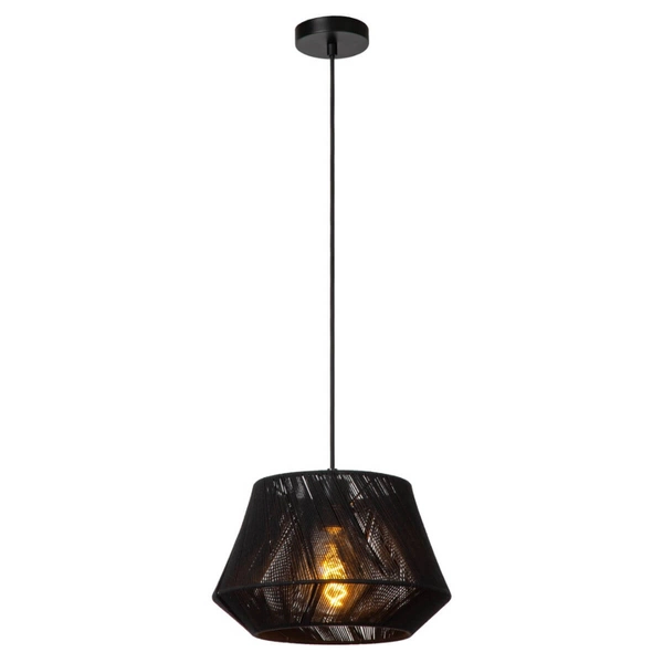 Lampa wisząca abażurowa Jessica 10421/30/30 tkanina czarna