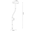 Zwisowa lampa designerska ALHA 9059 Shilo LED 18W 3000K do salonu czarna