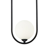 Modernistyczna LAMPA wisząca RING MOD013PL-02B Maytoni metalowa OPRAWA szklane kule balls zwis czarny