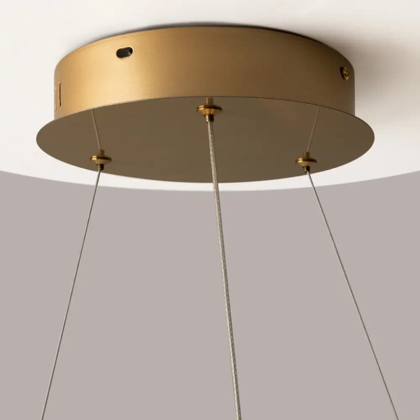 Wisząca lampa spiralna Krone P097PL-L48BS3K LED 48W 3000K mosiądz