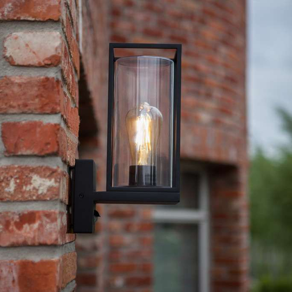 Elewacyjna LAMPA zewnętrzna FLAIR 5288802012 Lutec ścienna OPRAWA ogrodowa outdoor IP44 czarna przezroczysta
