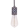 Industrialna LAMPA wisząca MILLENIA DS-M-010-03 MATT BLACK Italux metalowa OPRAWKA przewód ZWIS loftowy czarny matowy