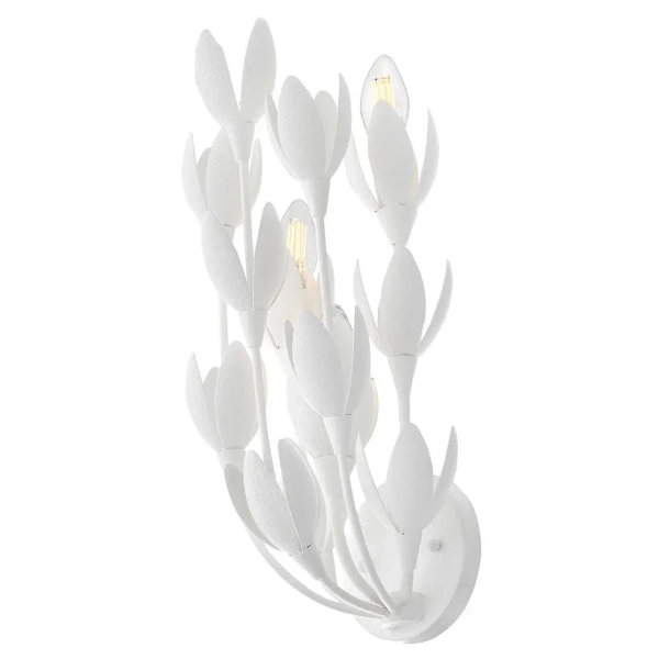 Naścienna lampa do przedpokoju Flora QN-FLORA-3W-WHT kwiaty białe