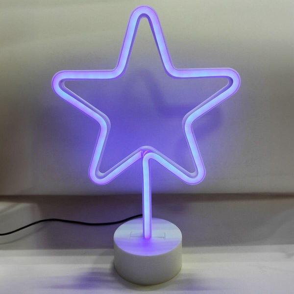 Dziecięca lampka stołowa Neon FM-NB20 Zumaline LED star gwiazda niebieska