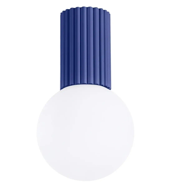 Kulista lampa sufitowa HALO SL.1738 okrągła łazienkowa IP44 niebieska biała