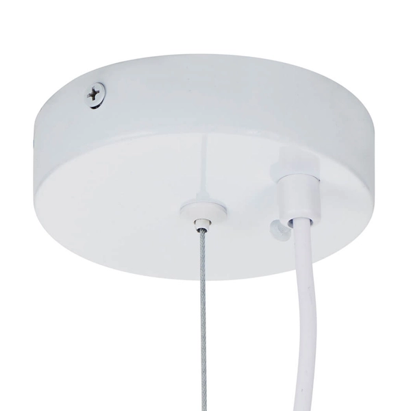 Zwisowa lampa jadalniana Stone DN426-300 kamień metalowa biała