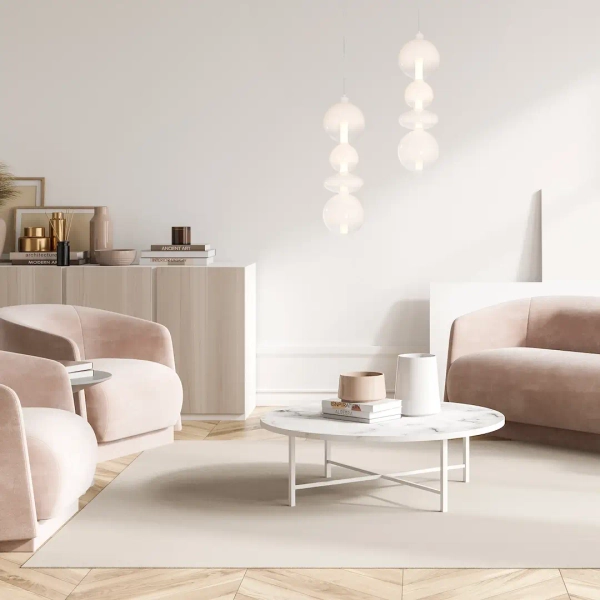 Szklana lampa wisząca DAPHNE ML0863 LED 36W 3000K biała złota