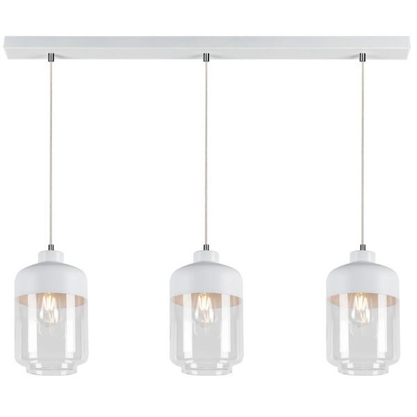 Skandynawska lampa wisząca AMARETTO 15800302 szklana przezroczysty biały