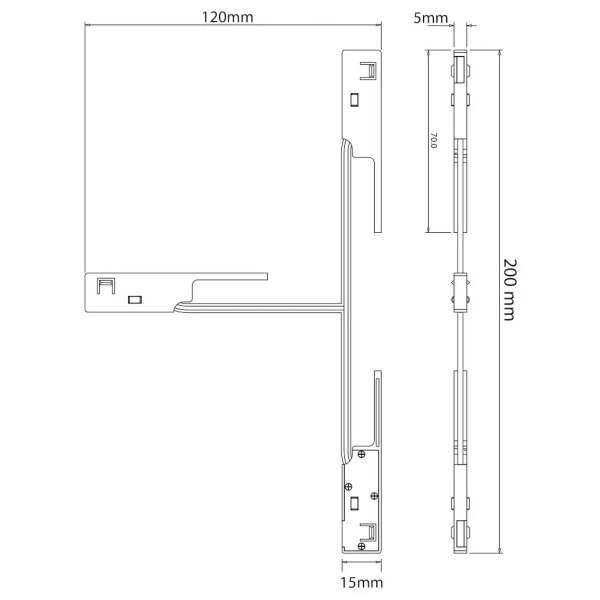 Łącznik z kablami do szyn magnetycznych Magnetic Track ML2171 czarny
