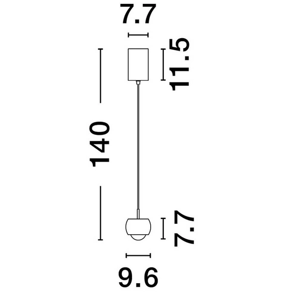 Wisząca lampa nad stół LIMA LE44280 LED 13W 3000K bubble czarna