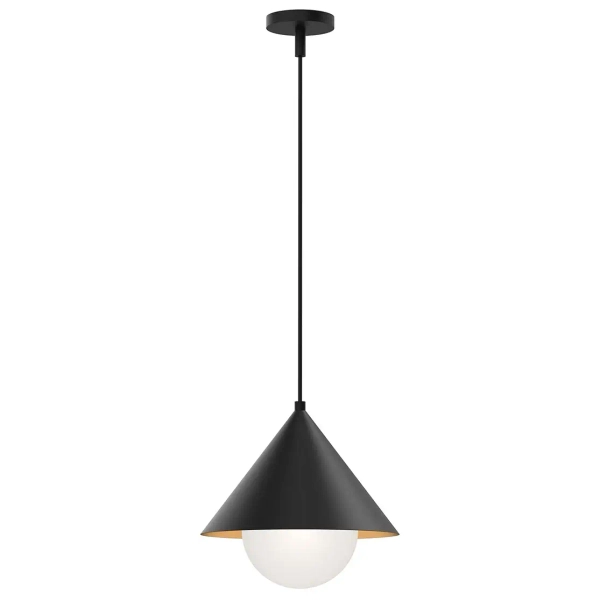 Modernistyczna lampa wisząca Remyck ALM-REMYCK-P-BK nad blat czarna