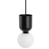Wisząca lampa łazienkowa Luoti LUA122PS0 okrągła IP44 biała czarna