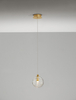 Lampa wisząca glamour CABRAL LE42906 ball nad stolik złota