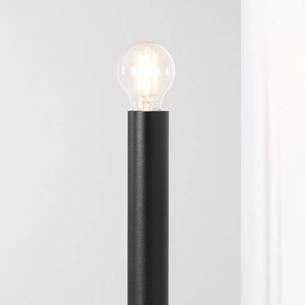 Dwupłomienny kinkiet Tubo 1072D1_S Aldex czarna lampa ścienna do salonu