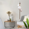 Podłogowa lampa Omi 1177 Zumaline okrągła metalowa biała złota