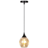 Szklana lampa wisząca Aspa 31-00583 Candellux do jadalni czarna brązowa