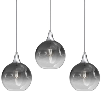Wisząca lampa Monte MLP8322 Milagro szklane kule przydymione srebrne