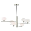 Wisząca lampa kulista Jasper JAS0646 kule do jadalni nikiel biała