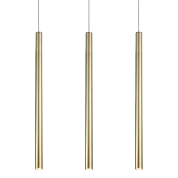 Potrójna lampa wisząca tuby Lungo LP-984/3L GD Light Prestige nad stół złota