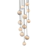 Kaskadowa wisząca lampa Mikara MIK1250 planety kule szklane chrom