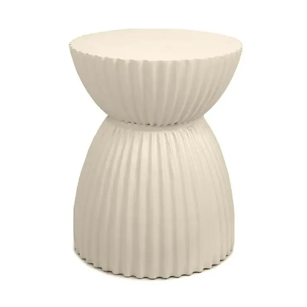 Beżowy stolik kawowy TURNO MM001501100322 z tworzywa do sypialni 36cm