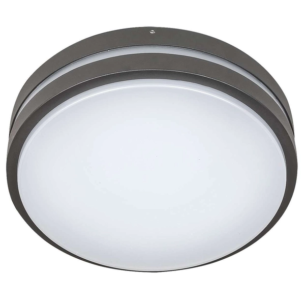 Zewnętrzna LAMPA sufitowa HAMBURG 8847 Rabalux okrągła OPRAWA elewacyjna LED 10W 4000K kinkiet outdoor IP44 grafitowy biały