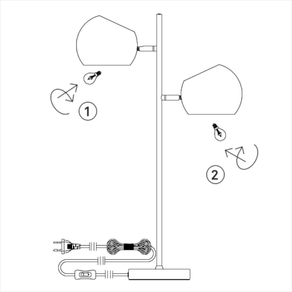 Kulista lampka stołowa Edgar 108692 Markslojd metalowa złoty