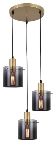 LAMPA wisząca DONATI 5223 Rabalux szklana OPRAWA zwis kaskada przydymiony złoty