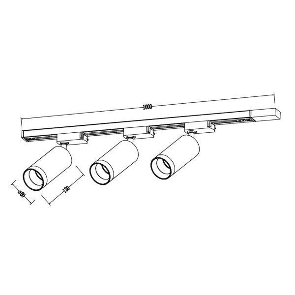 Szynoprzewodowy zestaw 1-fazowy Mica Track ML2105 z tubkami biały