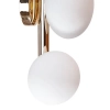 Potrójny kinkiet ścienny Omi 1179 Zumaline kulista do pokoju złota biała