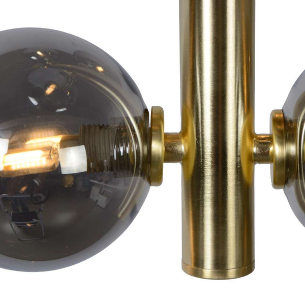 LAMPA wisząca TYCHO 45474/06/02 Lucide loftowa OPRAWA szklane kule zwis przydymiony mosiądz