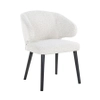 Bukowe krzesło z oparciem Indigo S4497 WHITE BOUCLÉ Richmond Interiors welurowe białe