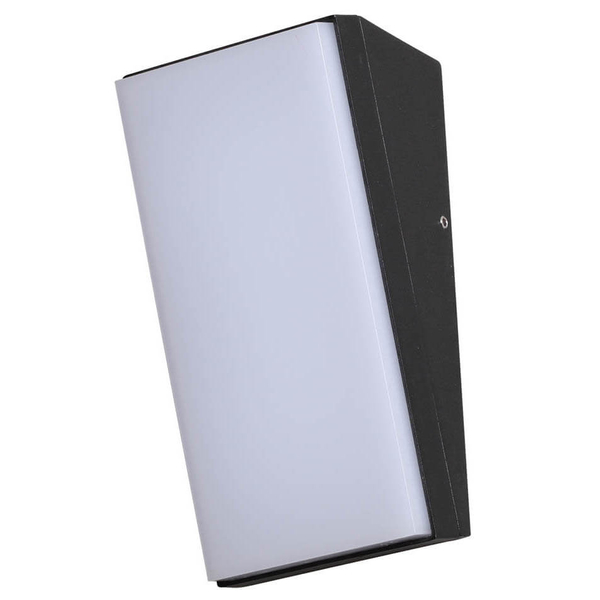 Ścienna lampa elewacyjna Fama OWL-7061-4K Italux LED 10W 4000K IP65 czarny biały