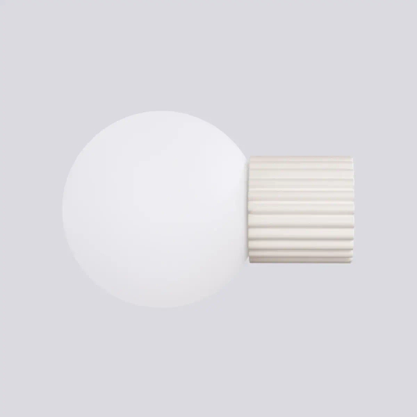 Kulista lampa ścienna HALO SL.1717 do łazienki IP44 beżowa biała