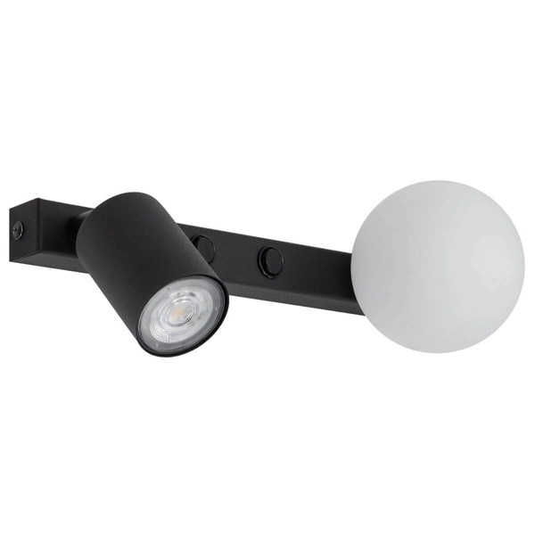 Naścienna lampa regulowana Vox 10148 bubble tubka czarna biała