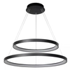 Czarna lampa wisząca Vidal rings LED 92W 2700K zwis do jadalni