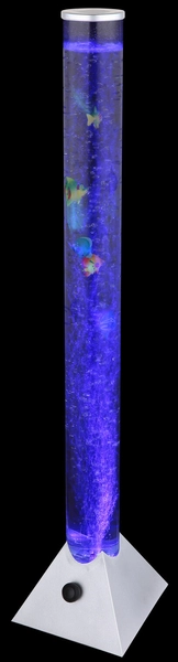 Podłogowa lampa stojąca Mendoza 5 rybek LED RGB 0,06W srebrna