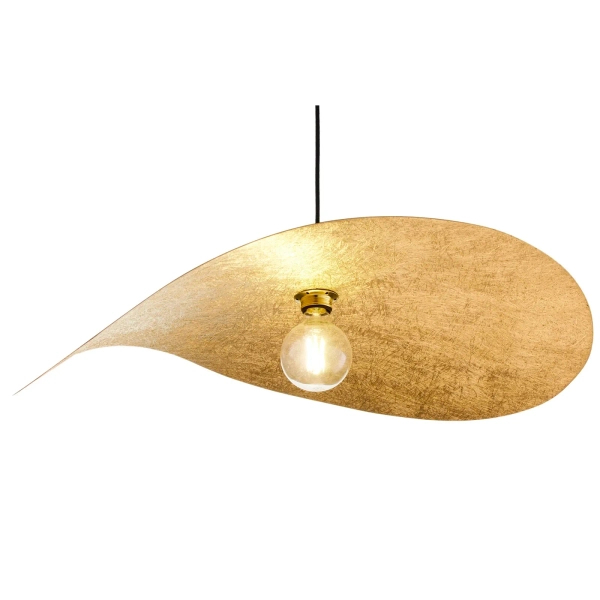 Wisząca lampa LEAF czarna złota kapelusz nad stół 1xE27 41918