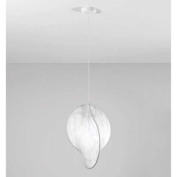 Lampa wisząca nad łóżko CHANCAY LE44597 jedwabna biała