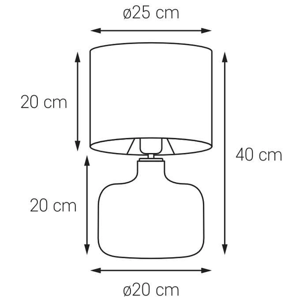 Biurkowa LAMPKA stojąca LORA 41052116 Kaspa stołowa LAMPA klasyczna szklana abażurowa czarna różowa