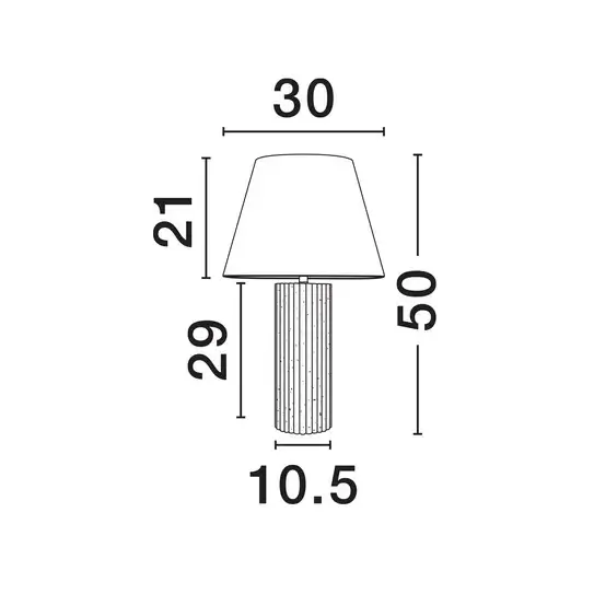Stołowa lampka abażurowa VANZURO LE45283 do sypialni biały beżowy