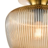 Sufitowa lampa do salonu Abrielle ABR5206 szklana bursztynowa