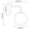 Kinkiet LAMPA loftowa Bao Parette Cromo IP44 Orlicki Design ścienna OPRAWA szklana kula do łazienki ball IP44 chrom biała
