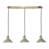 Vintage lampa wisząca do pokoju Hadano HAD3640-06 Dar Lighting mosiądz szara