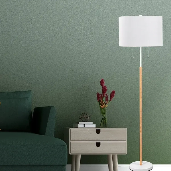 Stojąca lampa podłogowa Fogo LP-0304/2F WH Light Prestige do salonu biała