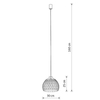 Wisząca lampa Boho 11150 gniazdo japandi siatka do kuchni drewniana biała