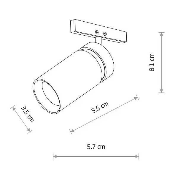 Lampa do szynoprzewodów 1-obwodowych 11714 LED 5W 3000K czarny