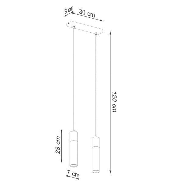 Betonowa lampa wisząca SL.0966 do kuchni betonowa drewniana
