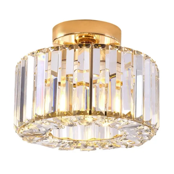 Kryształowa lampa sufitowa Vetro LP-2910/1C GD okrągła złoty